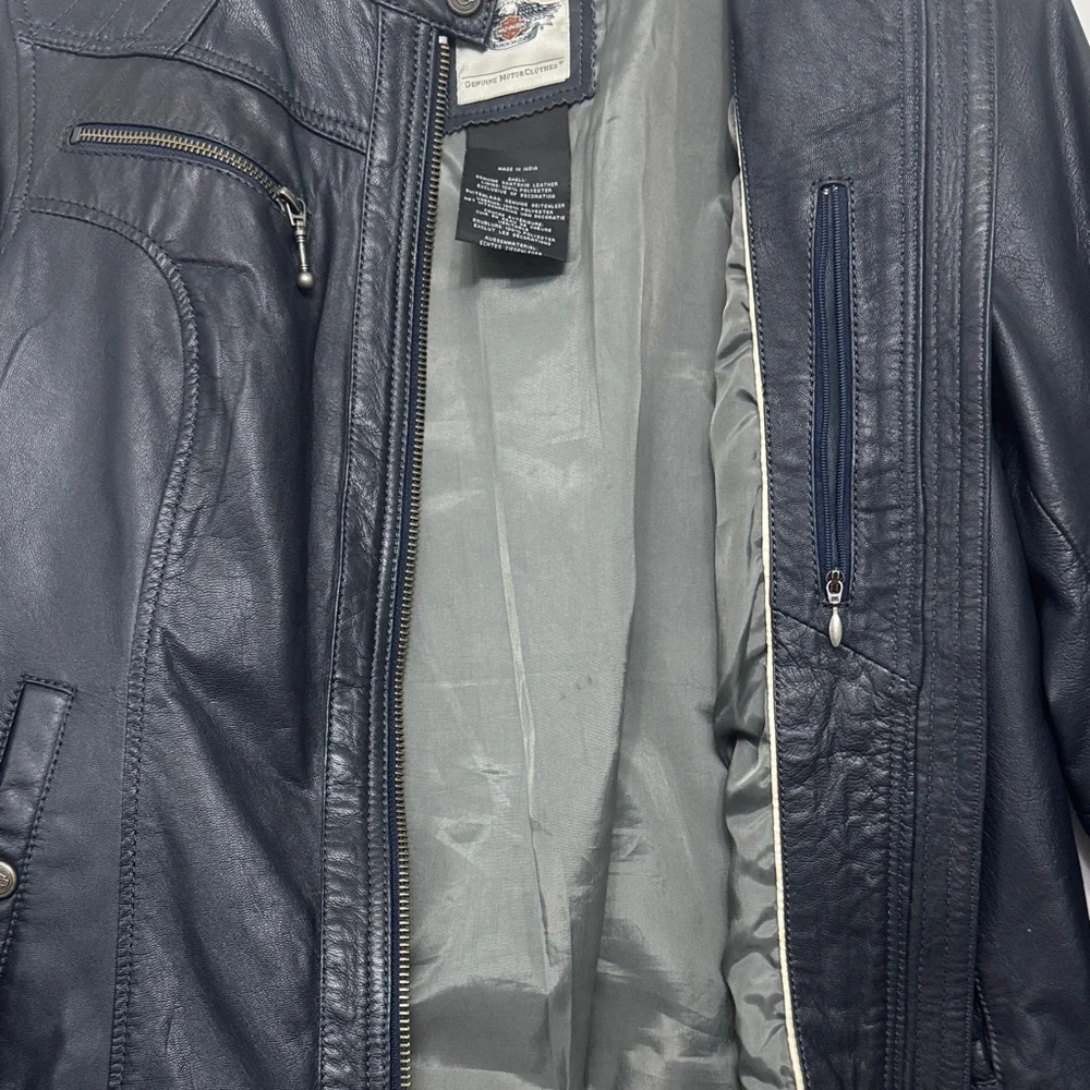 Harley-Davidson Midnight Black Leather Jacket - Picture 4 of 7